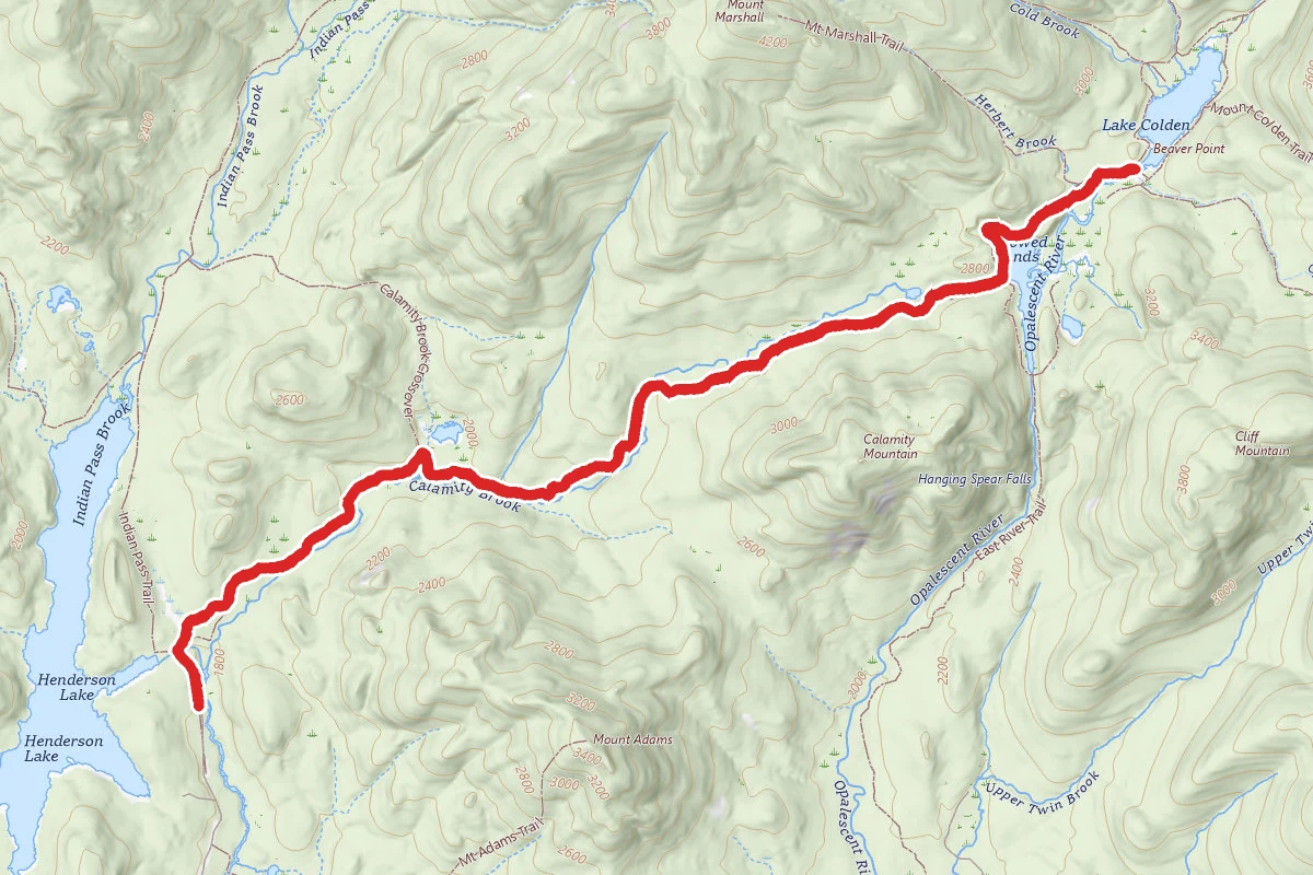 Calamity Brook Trail to Lake Colden