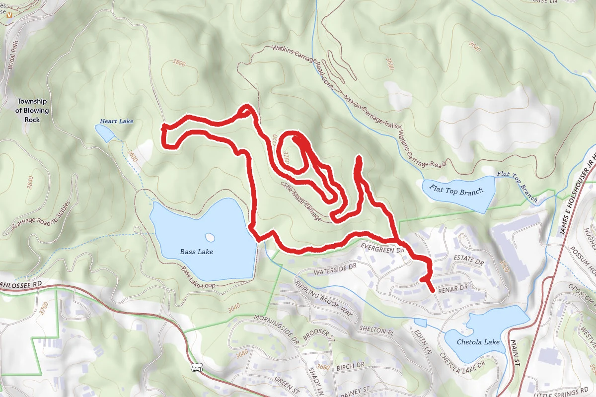 Bass Lake and The Maze From Evergreen Drive