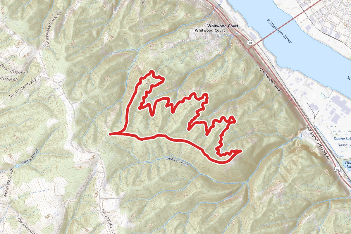 Northwest Firelane 7 Road and Wildwood Trail Loop