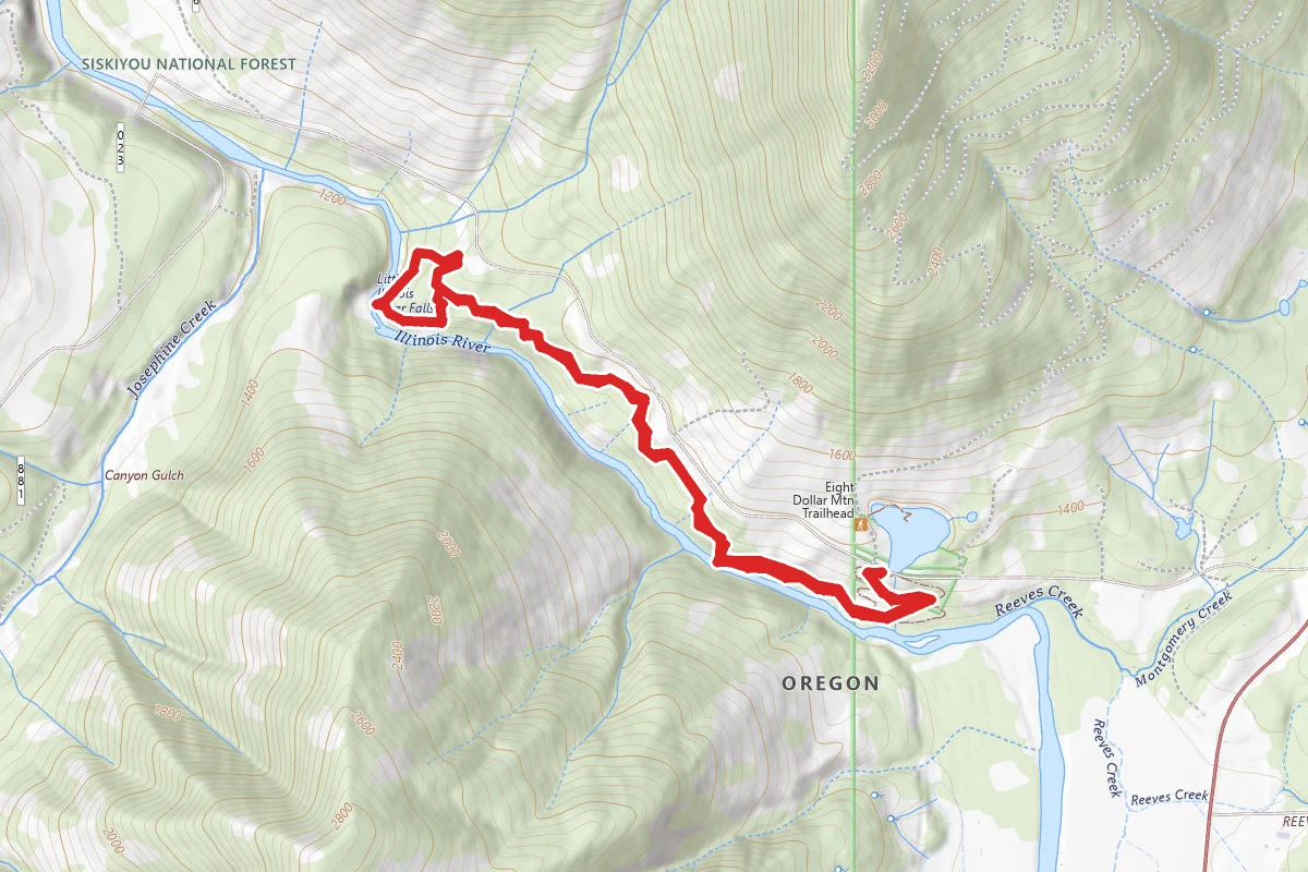 Jeffrey Pine Loop to Little Falls Loop