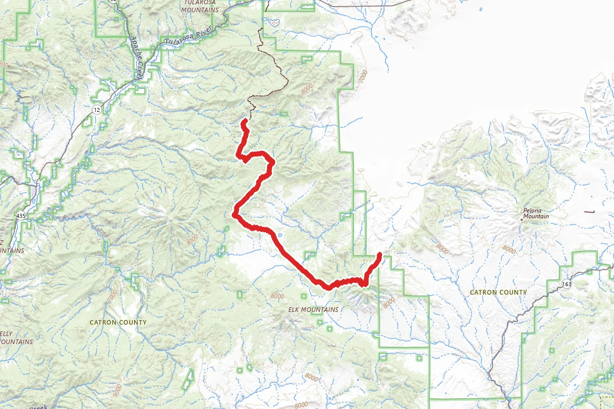 Continental Divide route map