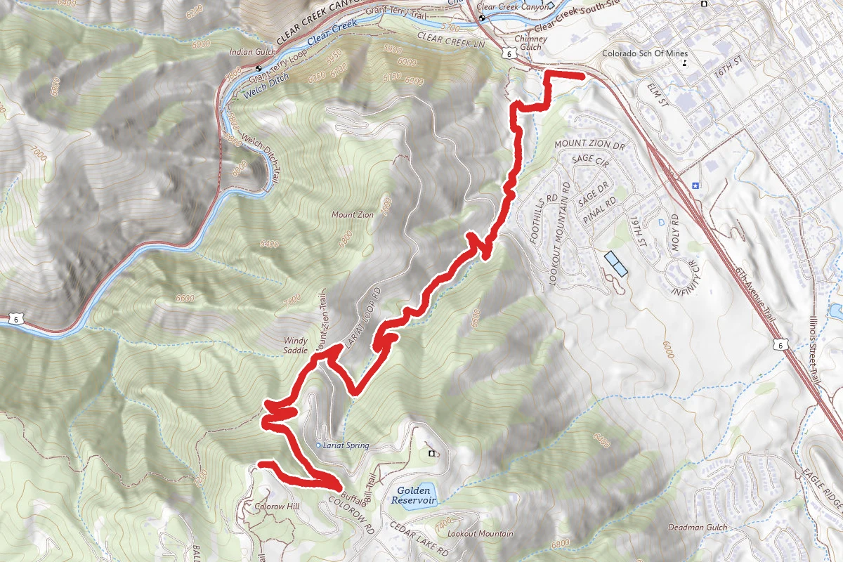 Chimney Gulch Trail from Highway 6