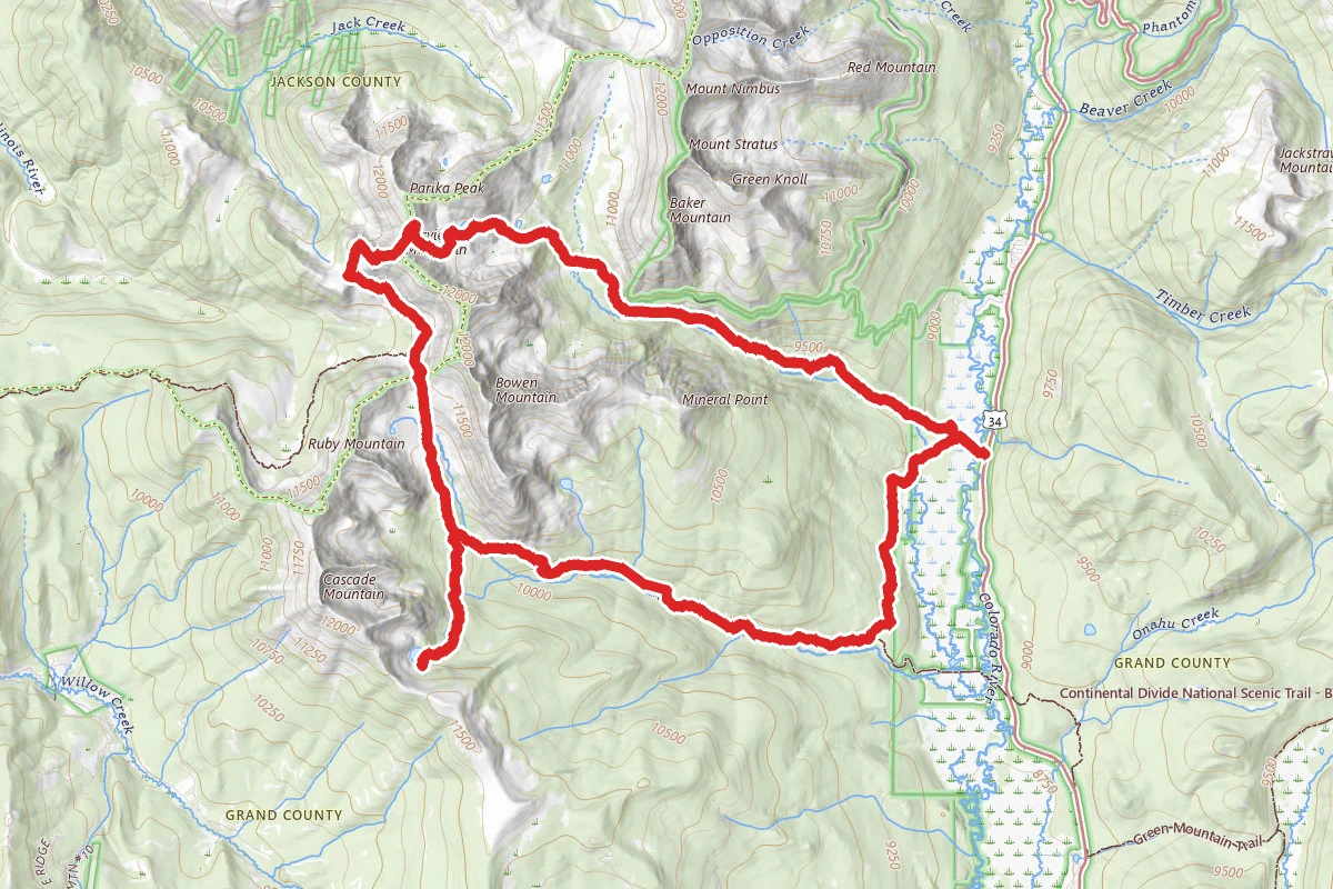 Baker Gulch to Bowen Gulch Lake