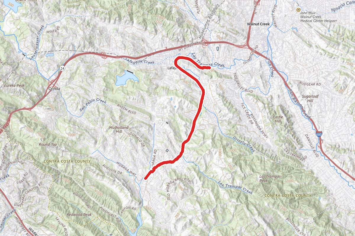 Lafayette-Moraga Regional Trail via Moraga