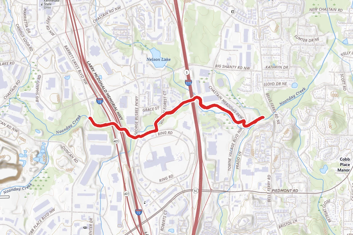 Town Center Via Noonday Creek Trail