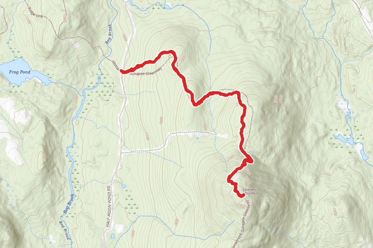 Lovewell Mountain via Monadnock-Sunapee Greenway