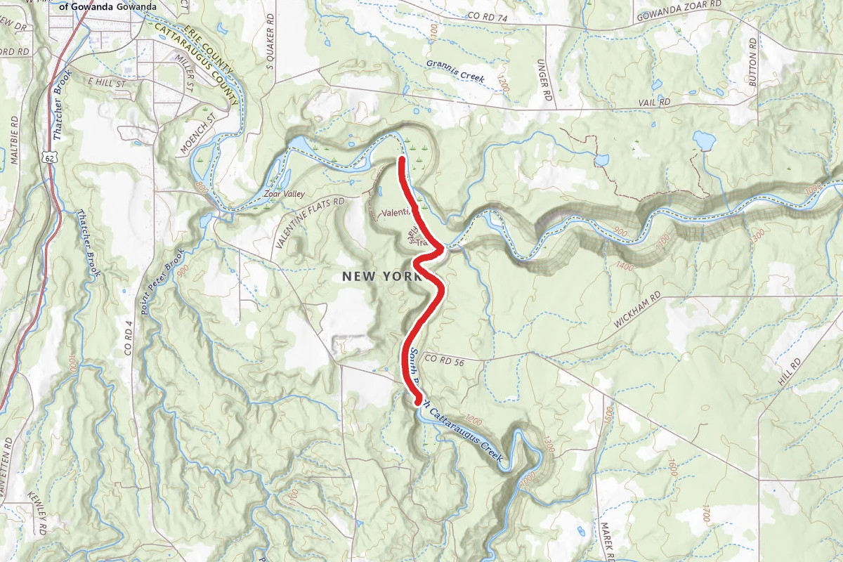 Waterfalls of Zoar Valley Trail