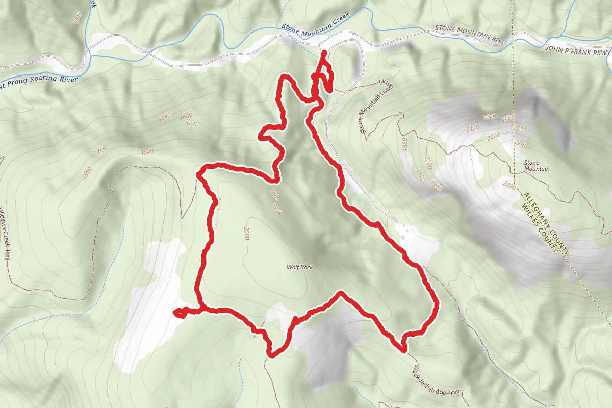 Wolf Rock to Stone Mountain Loop Trail