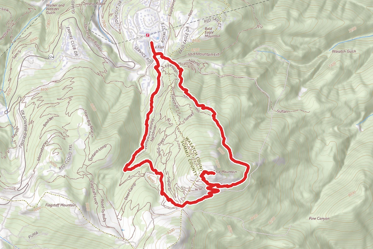 Bald Mountain via Silver Lake and Ontario Loop