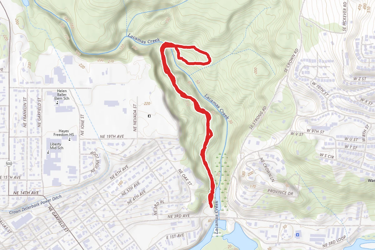 Lower Falls via Lake to Lake Trail