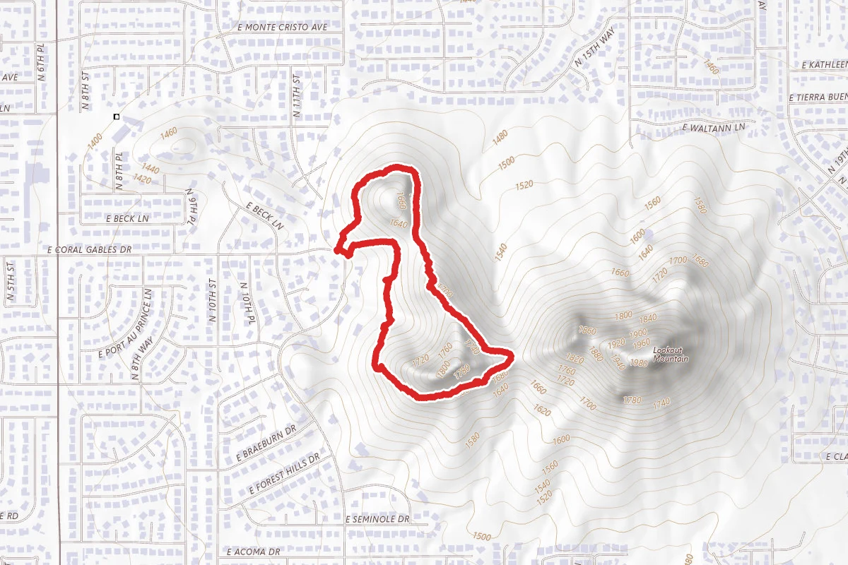 Trail 308 Short Loop from N.12th St & Coral Gables