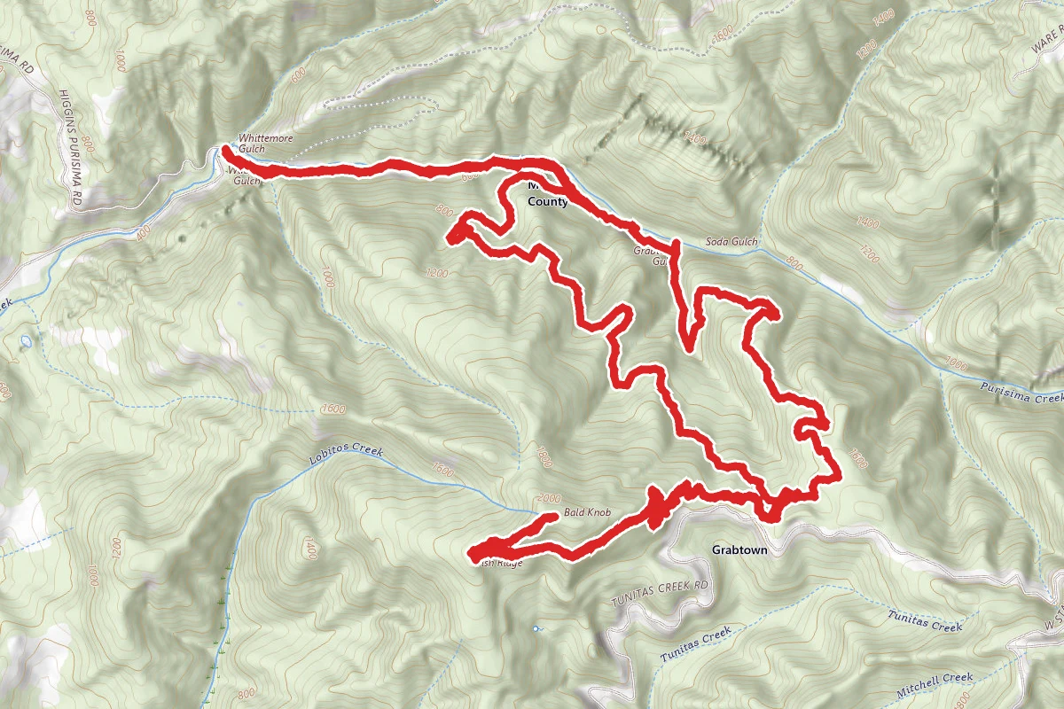 Purisma Creek Trail to Bald Knob Trail Loop