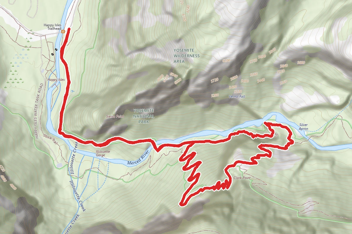 Vernal Falls and Clark Point via Mist and John Muir Loop
