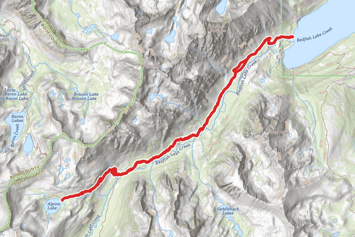 Redfish Lake to Alpine Lake