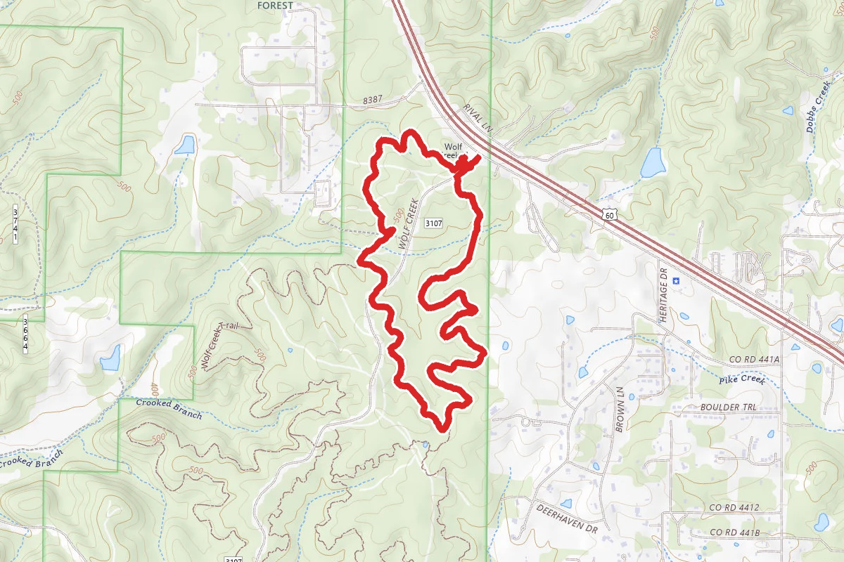 Wolf Creek Trail North Loop - Short Version