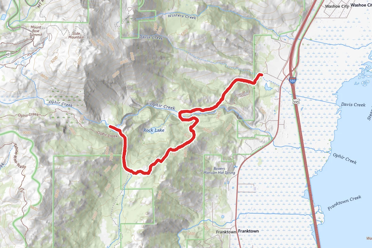 Ophir Creek Trail to Upper Price Lake