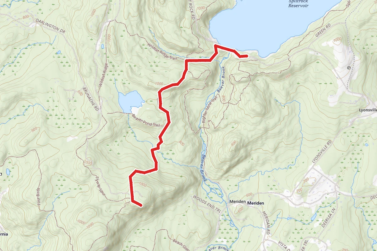 Splitrock Road to Hawk Watch via Four Birds Trail