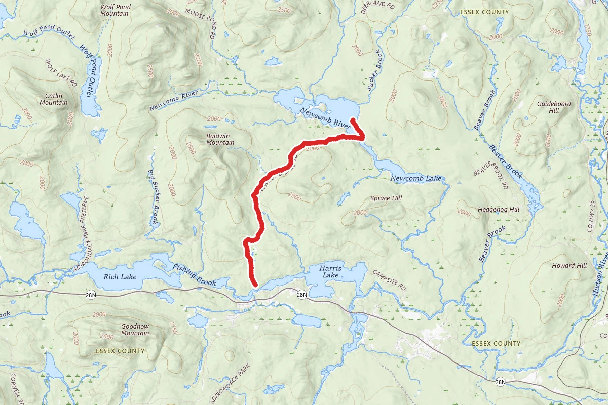Great Camp Santanoni to Newcomb Lake