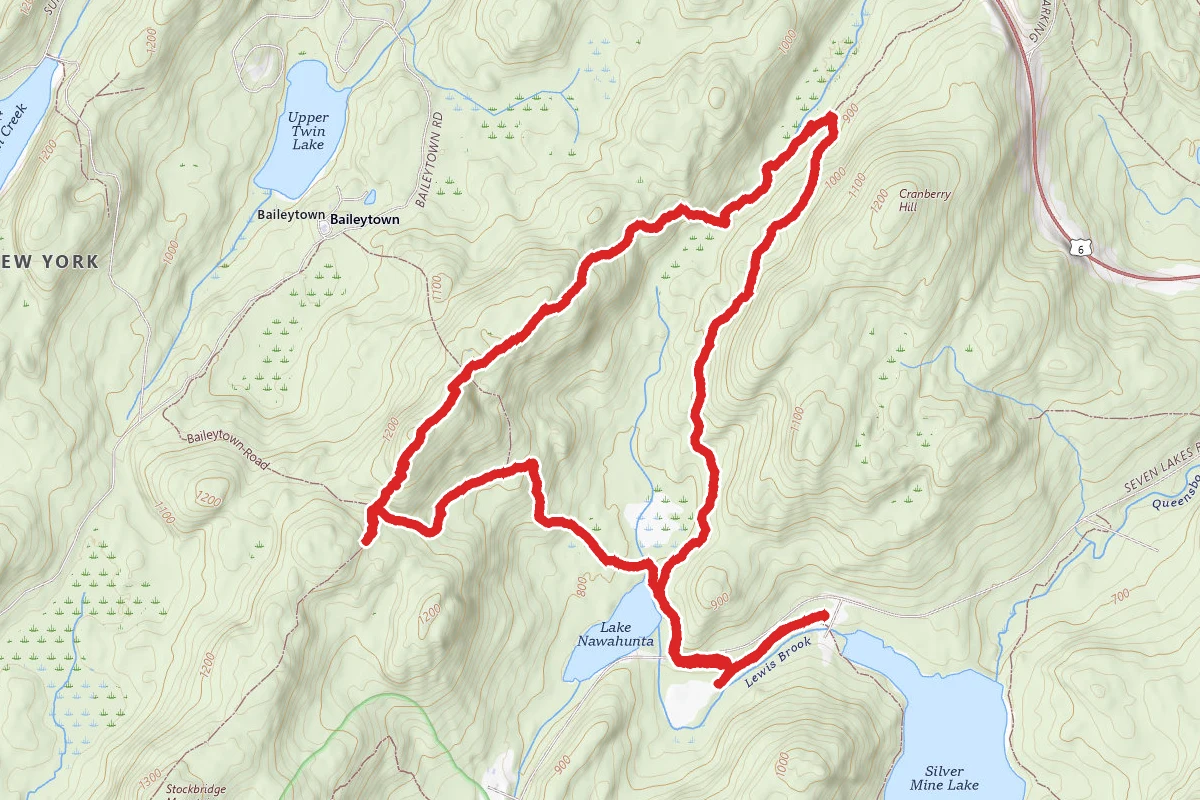 Stockbridge Mountain and Lake Nawahunta