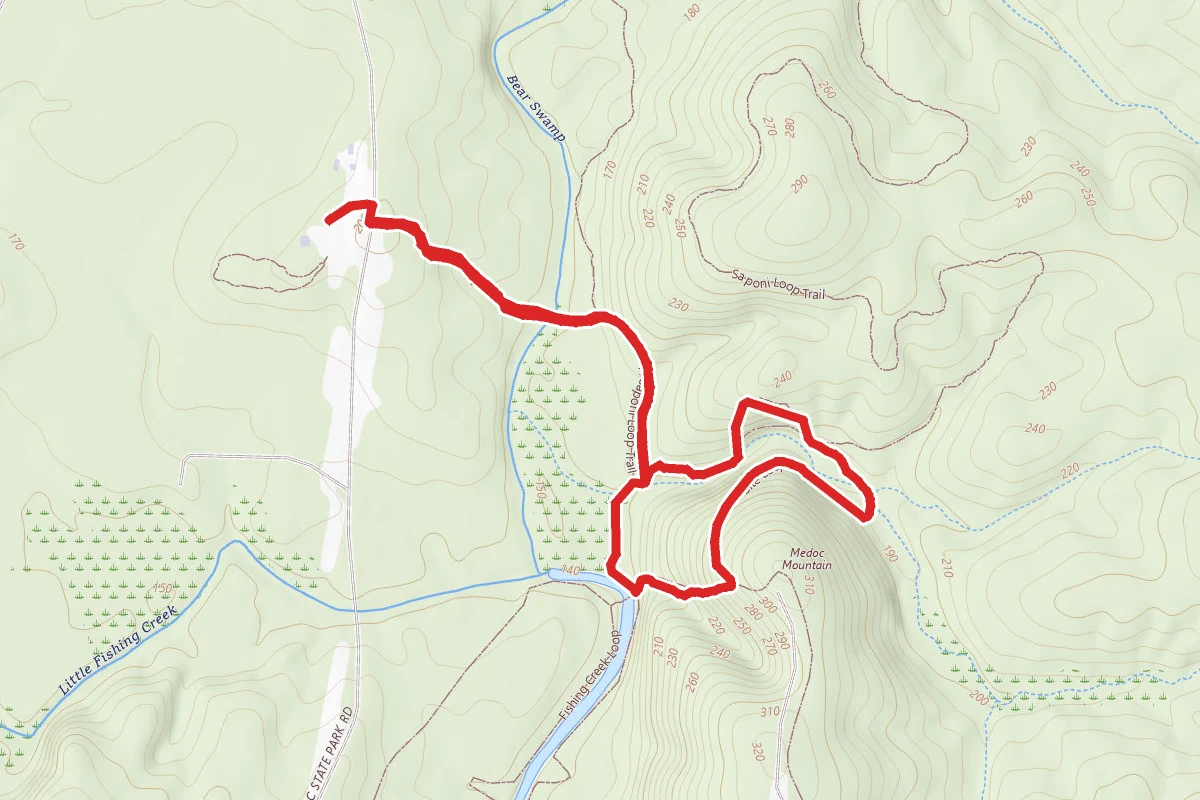 Bear Swamp Trail to Dam Site Loop Trail
