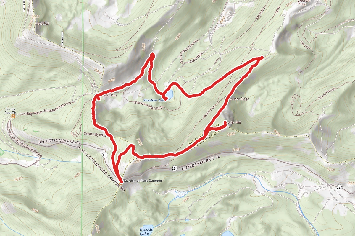 Jupiter Peak and Shadow Lake loop