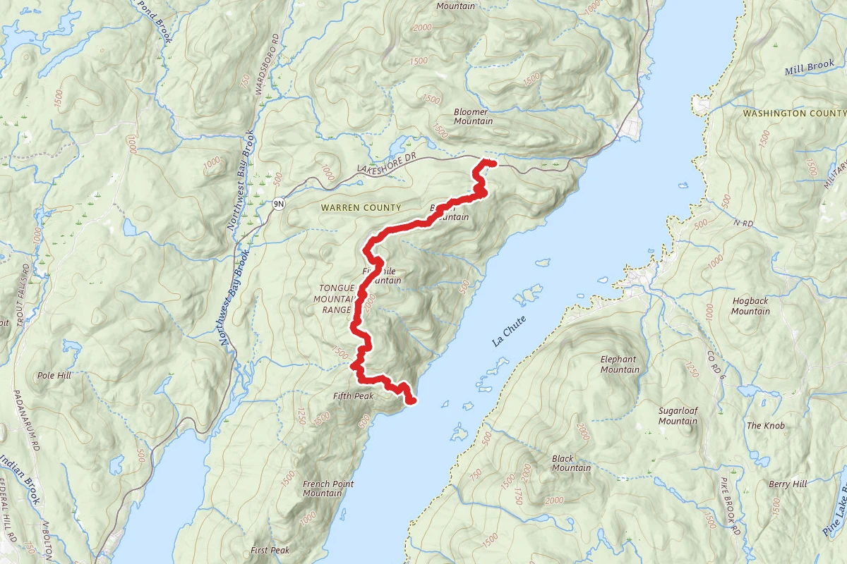 North Tongue Mountain Range, Five Mile Mountain and Lake George Trail