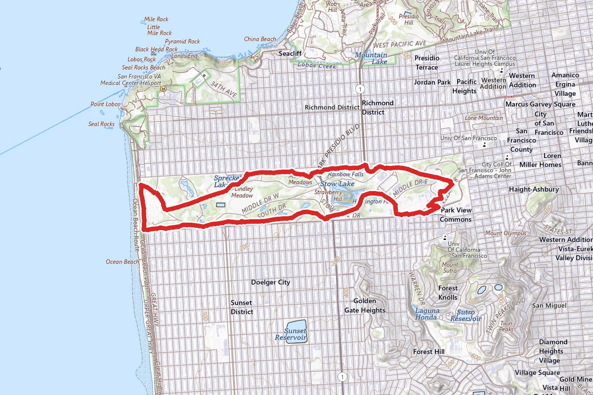 Golden Gate Park Perimeter Loop