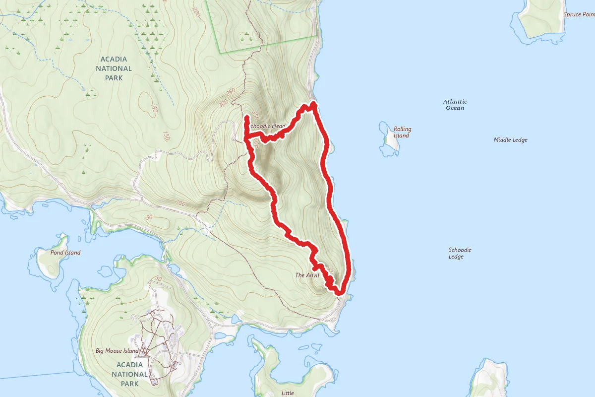 Schoodic Head Overlook and The Anvil Loop Trail