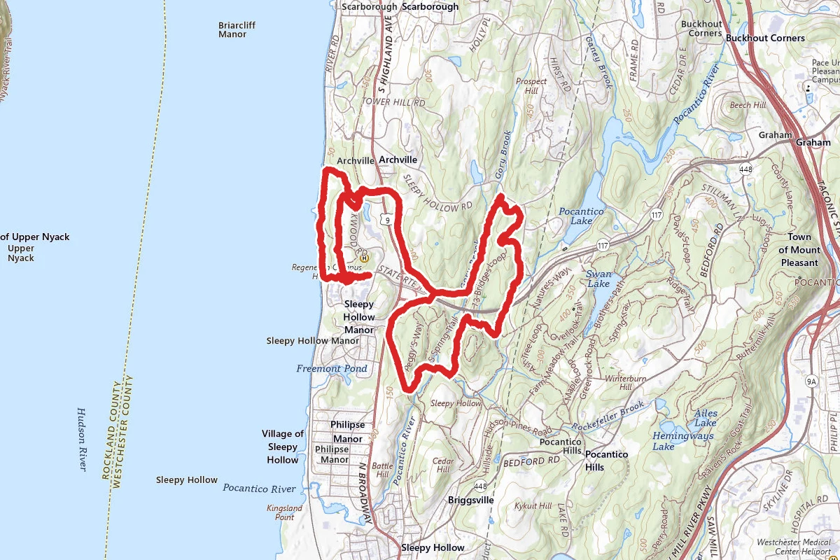 Rockwood Hall, Pocantico River, and Old Croton Aqueduct State Park Loop