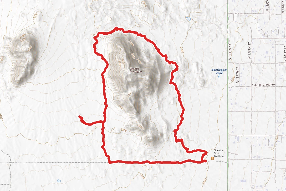 Bootlegger, Granite Mtn Loop, Balanced Rock and Powerline Road #2 Loop