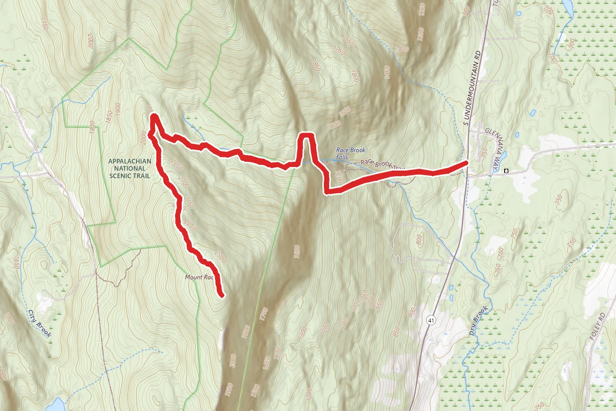 Race Brook Trail to Mount Race