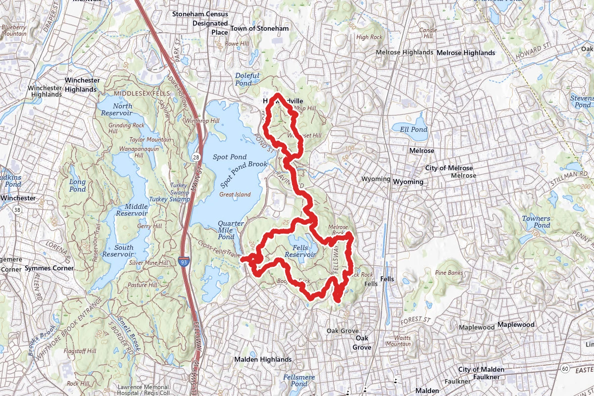 Rock Circuit Trail to Crystal Spring Loop