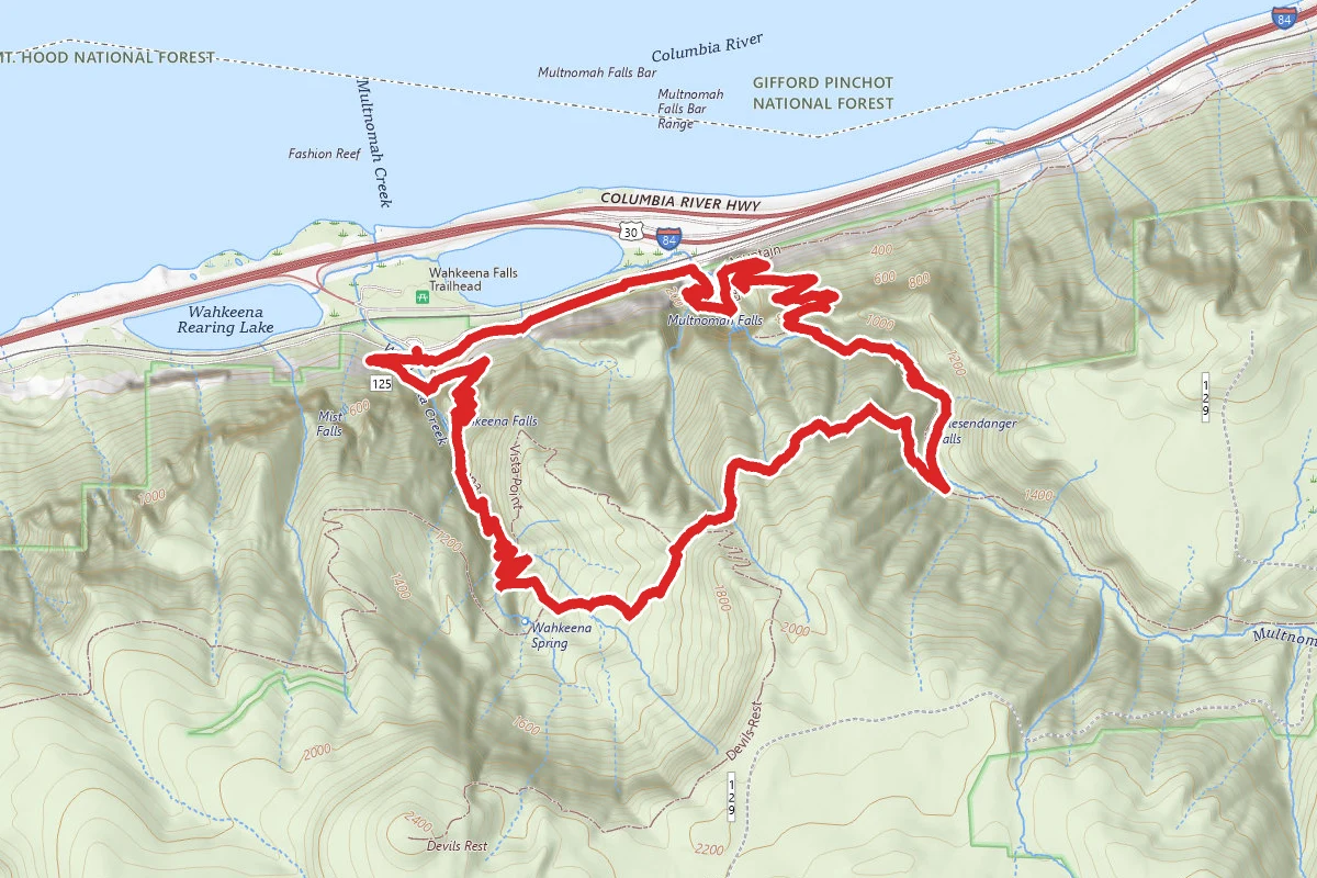 Wahkeena Falls Loop Trail