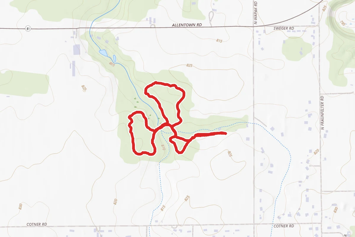 Hermon Woodlands North, West, and South Trails Loop