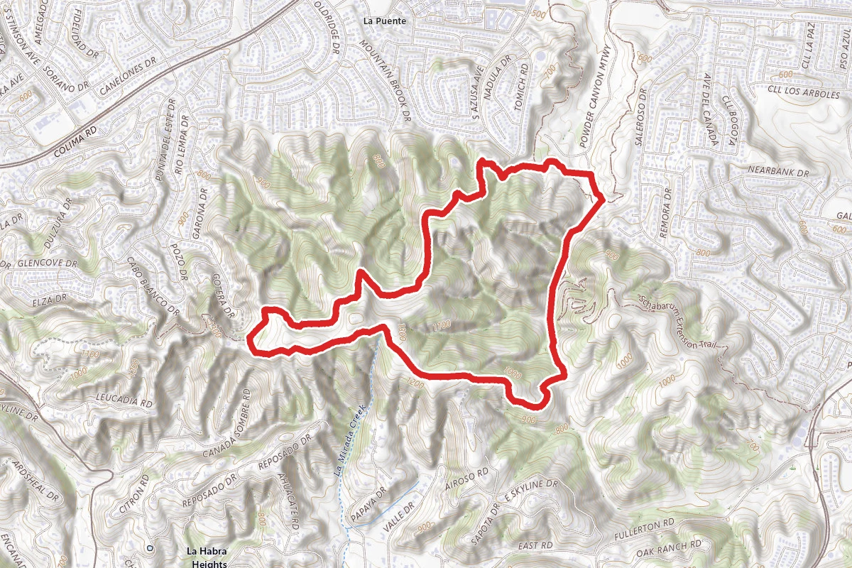 Schabarum, Purple Sage, and Powder Canyon Loop Trail