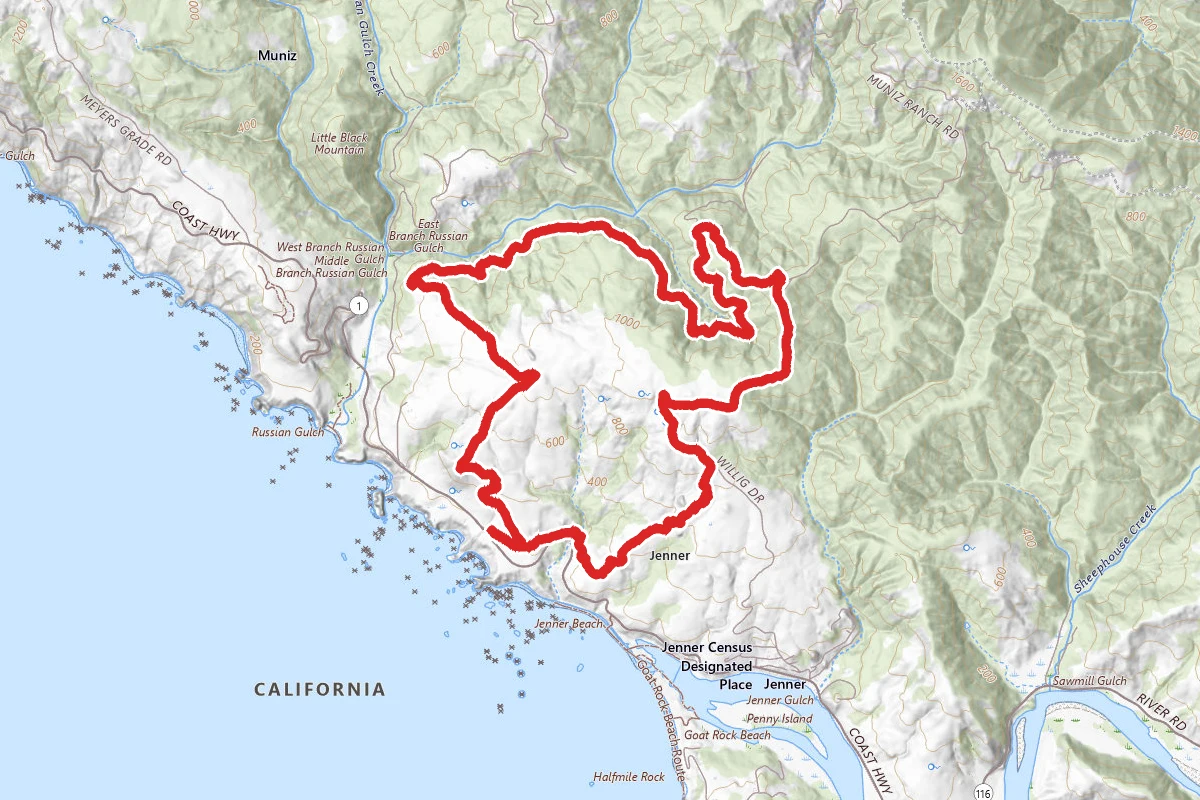 Sea to Sky to Russian Gulch to Raptor Ridge Loop