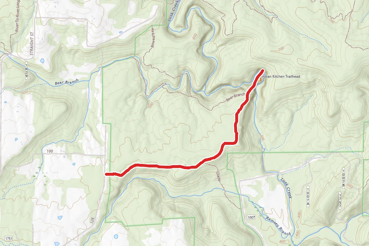 Lusk Creek Trail to Indian Kitchen