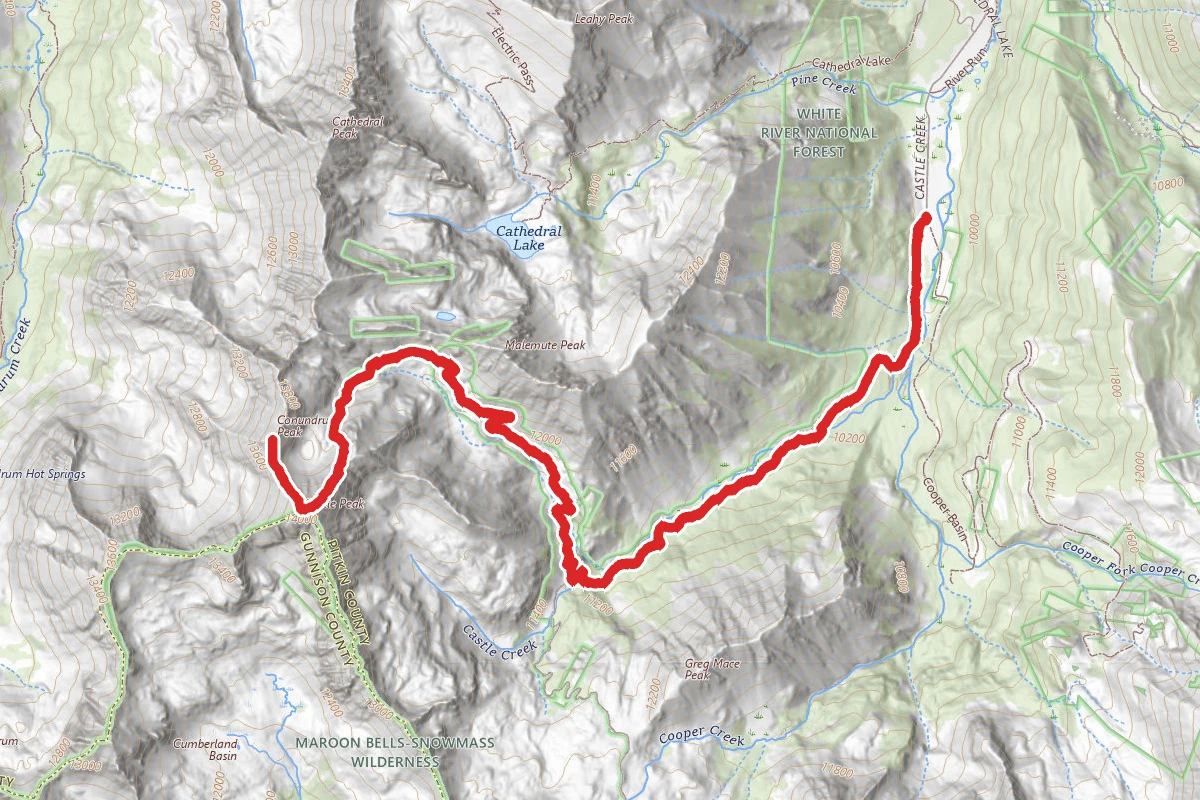 Castle Peak and Conundrum Peak