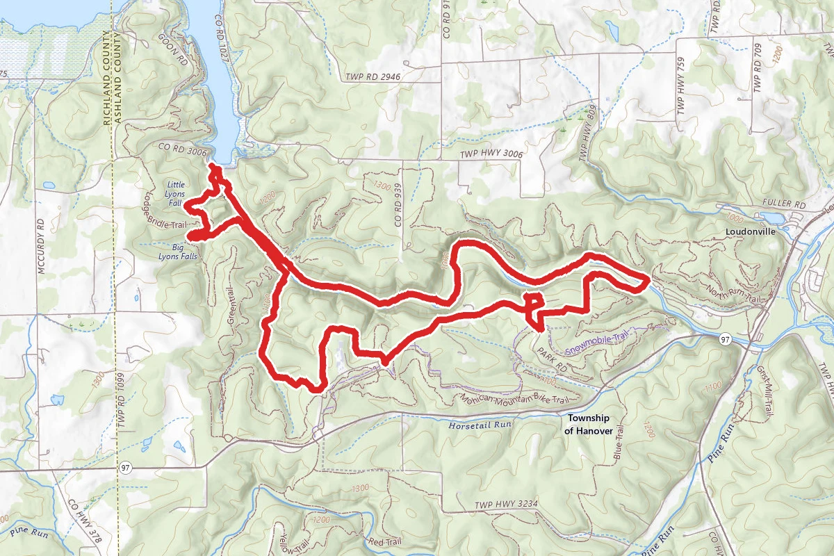 Lyons Falls, Hemlock Gorge and Pleasant Hill Trail Loop