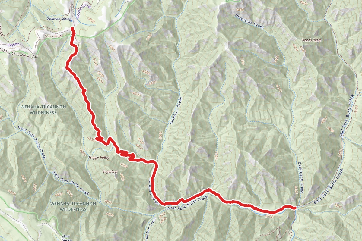 West Butte Creek Trail
