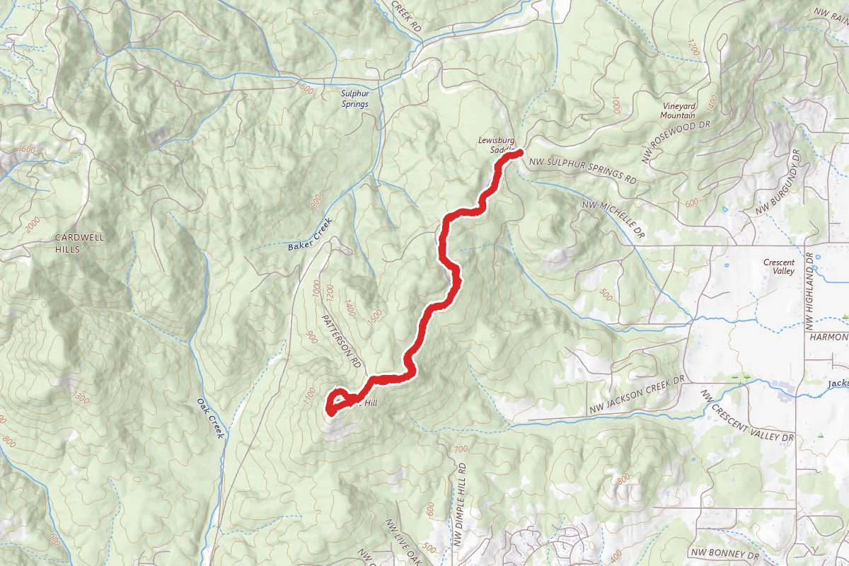Dimple Hill Via Patterson Road 600