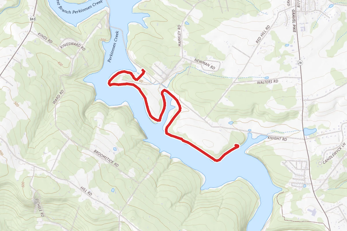 Red Trail to Honeysuckle Trail