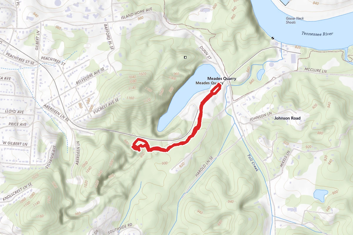 Rock Bridge Trail via Imerys Trail