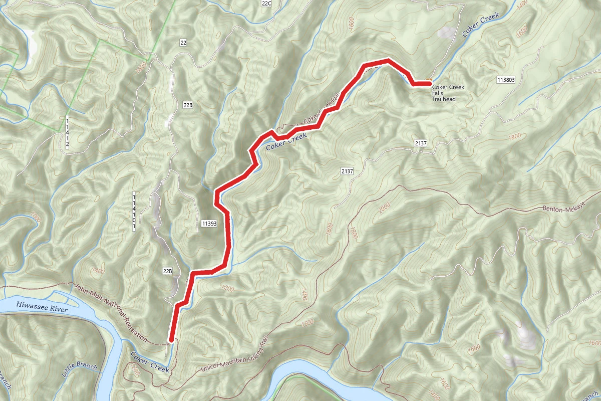 Coker Creek Falls Trail