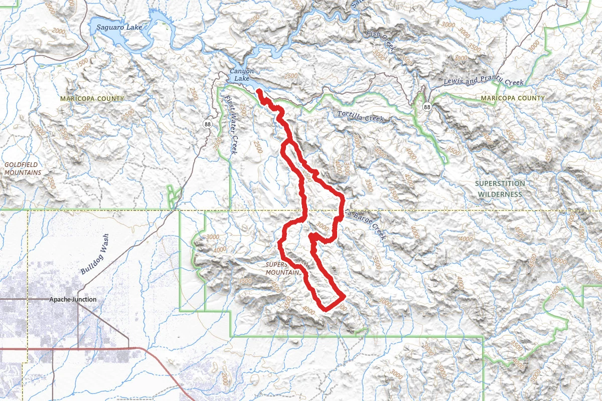 La Barge Boulder Canyon Loop Trail