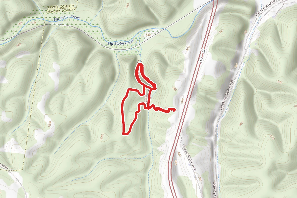 Stillhouse Hollow Falls Trail to Elk Ridge Trail Loop