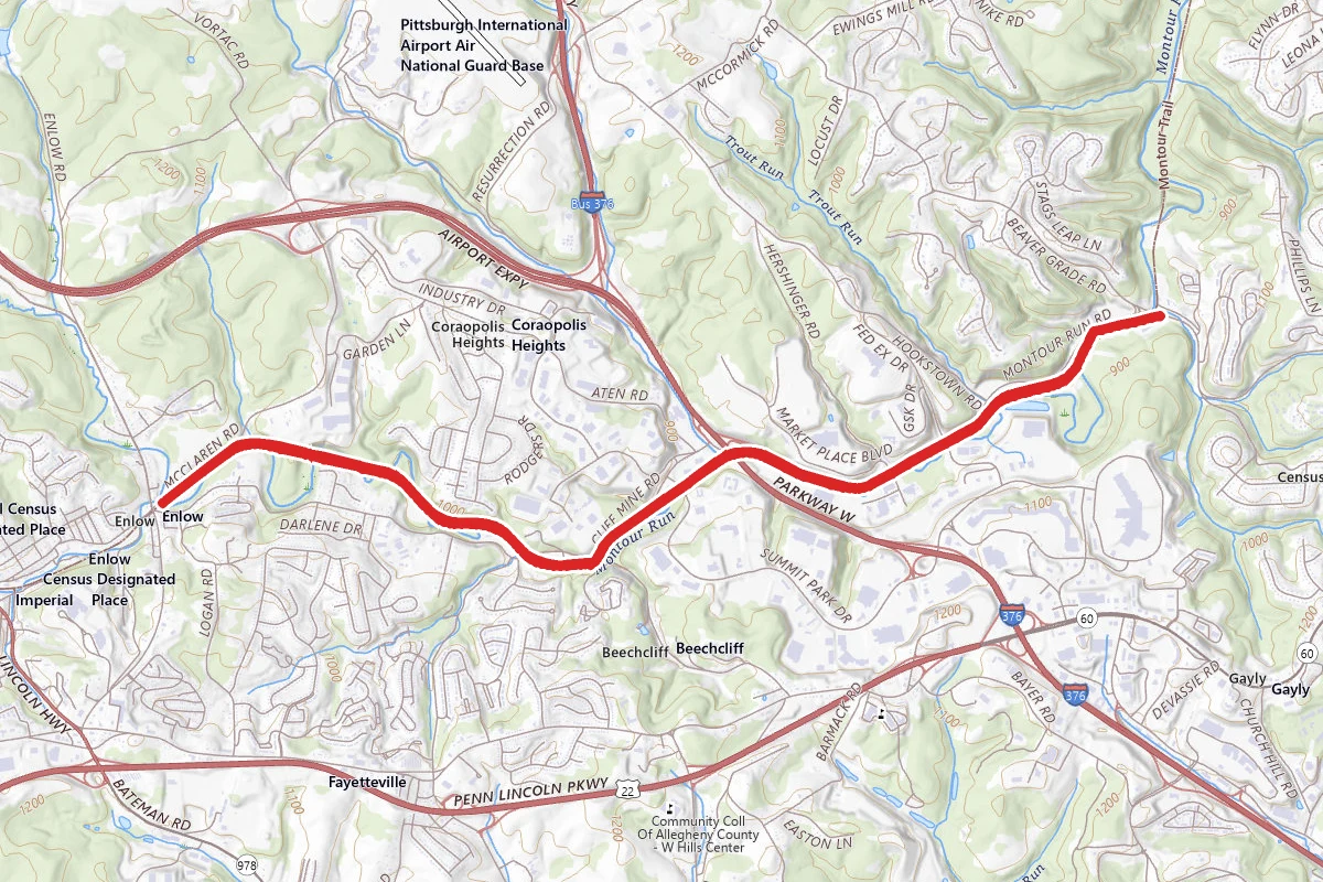 Montour Trail - Beaver Grade to Enlow