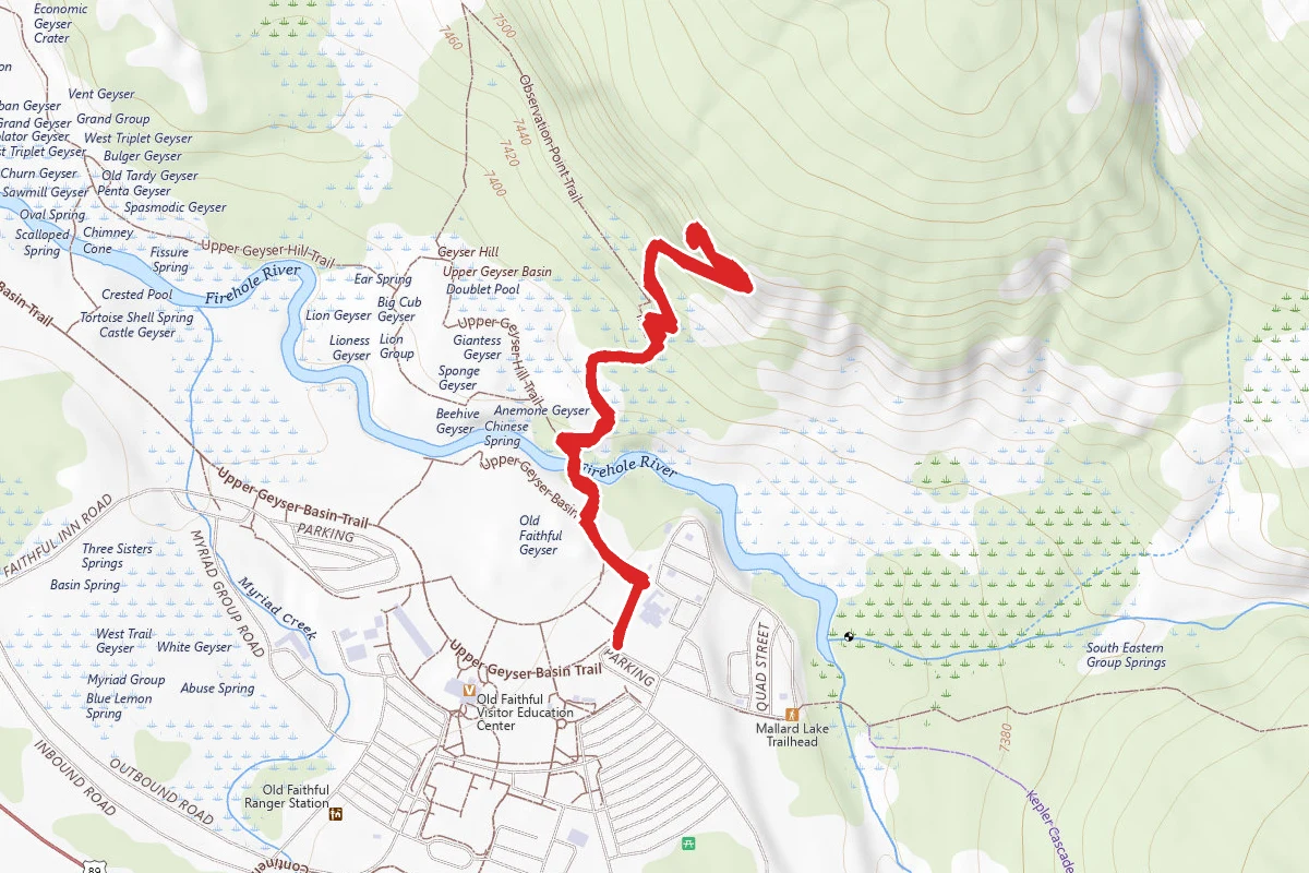 Observation Point Trail (Old Faithful)