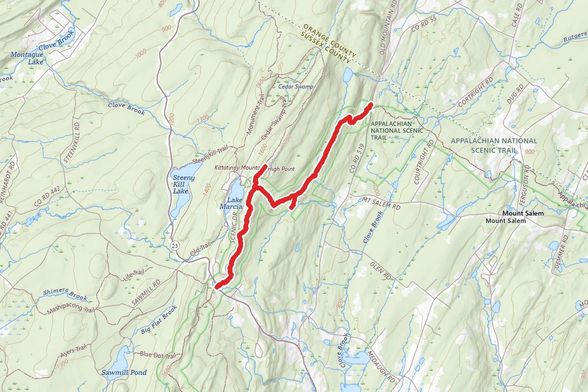 High Point via Appalachian Trail