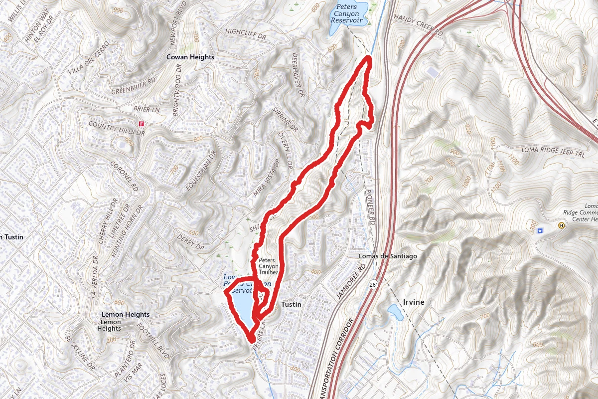 Peters Canyon and East Ridge View Trail Loop